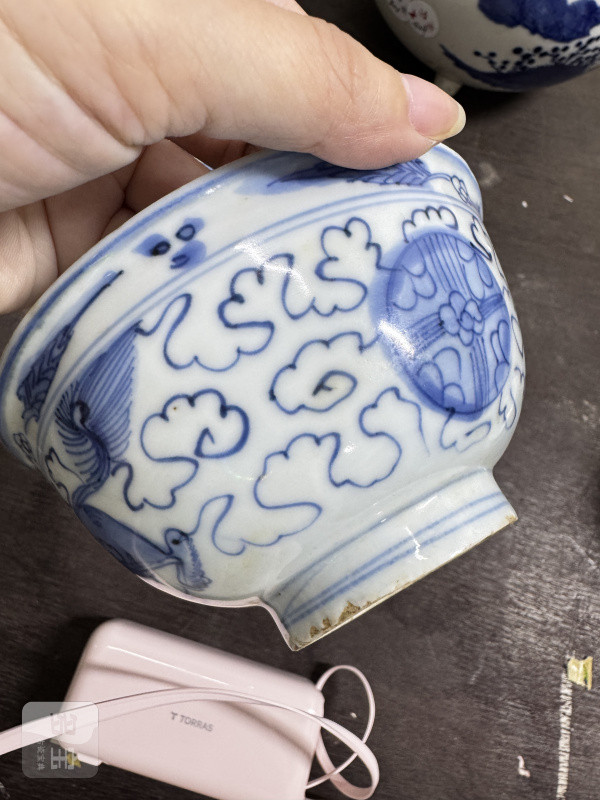 清 青花狮子绣球纹碗一对 - 图17